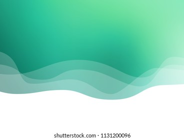Light Green vector background with liquid shapes. An elegant bright illustration with gradient. Textured wave pattern for backgrounds.