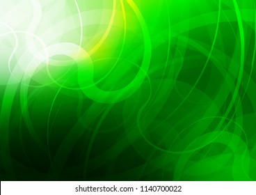 Light Green vector background with liquid shapes. Shining illustration, which consist of blurred lines, circles. Pattern for your business design.