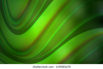 Light Green vector background with liquid shapes. Blurred geometric sample with gradient bubbles.  Textured wave pattern for backgrounds.