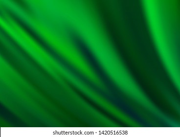 Light Green vector background with liquid shapes. Glitter abstract illustration with wry lines. The elegant pattern for brand book.