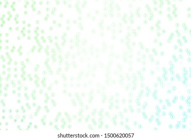 Light Green vector background with math characters. Illustration with Numeral symbols on abstract template. Pattern for ad, booklets, leaflets of education.