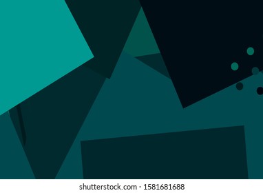 Light Green vector background with polygonal style with circles. Abstract illustration with colorful dots, lines, cubes. Best design for poster, banner.