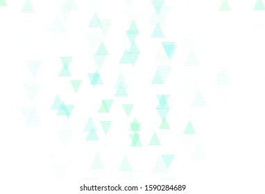 Light Green vector background with polygonal style. Illustration with set of colorful triangles. Pattern for websites.