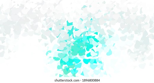 Light green vector background with random forms. Colorful abstract forms with gradient in simple style. Elegant design for wallpaper set.