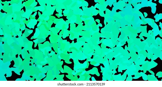 Fondo vectorial verde claro con formas aleatorias. Diseño simple en estilo abstracto con formas degradadas. Diseño moderno para tus anuncios.