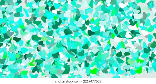 Light green vector background with random forms. Colorful abstract forms with gradient in simple style. Smart design for your business.