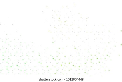 Light Green vector background with signs of numerals. Abstract illustration with colored algebra signs. Best design for your ad, poster, banner of math college.