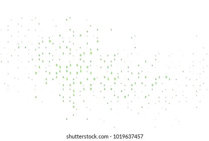 Light Green vector background with signs of numerals. Shining colorful illustration with isolated Digit signs. The pattern can be used for school, grammar websites.