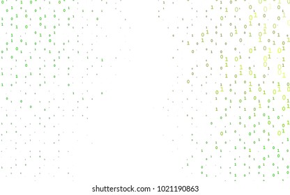 Light Green vector background with signs of numerals. Modern geometrical illustration with numerals. The pattern can be used for school, grammar websites.