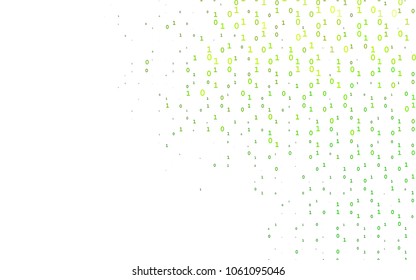 Light Green vector background with signs of numerals. Abstract illustration with colored algebra signs. The pattern can be used for ad, booklets, leaflets of education.
