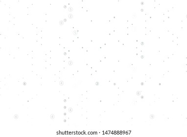 Light Green vector background with signs of numerals. Modern geometrical illustration with numerals. Best design a poster, banner of a math college.