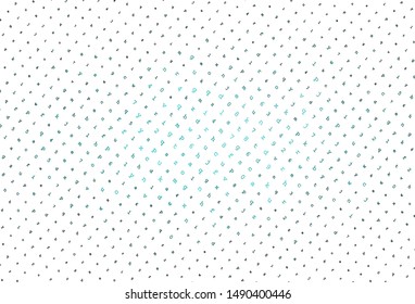 Light Green vector background with signs of alphabet. Colored alphabet signs with gradient on white background. Pattern for booklets, leaflets of education.