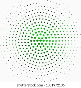 Light Green vector background with small and big stars. Colorful illustration in abstract style with gradient stars. Theme for cell phones.