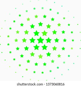 Light Green vector background with small and big stars. Blur decorative design in simple style with stars. Best design for your ad, poster, banner.