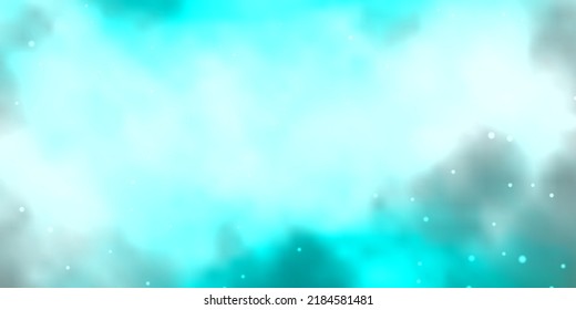 Light Green vector background with small and big stars. Modern geometric abstract illustration with stars. Pattern for websites, landing pages.