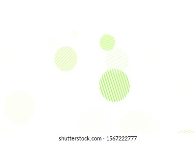 Light Green vector background with spots. Glitter abstract illustration with blurred drops of rain. New template for your brand book.
