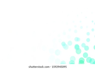 Light Green vector background with spots. Blurred decorative design in abstract style with bubbles. Pattern for ads, leaflets.