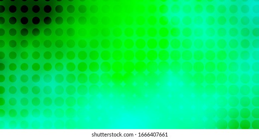 Light Green vector background with spots. Glitter abstract illustration with colorful drops. Design for your commercials.