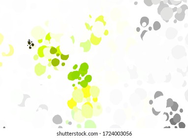 Light Green vector background with spots. Illustration with set of shining colorful abstract circles. Pattern for futuristic ad, booklets.