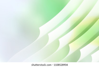 Light Green vector background with straight lines. Decorative shining illustration with lines on abstract template. Smart design for your business advert.
