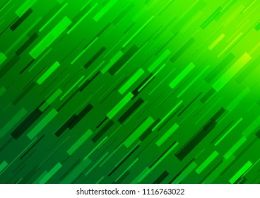 Light Green vector background with straight diagonal lines. Glitter abstract illustration with colored sticks. The template can be used as a background.