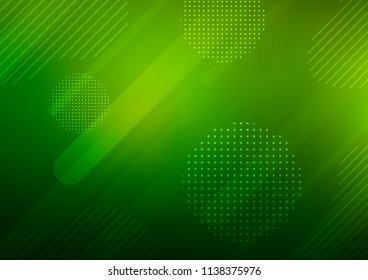 Light Green vector background with straight lines and dots. Blurred decorative design in simple style with lines, circles. Smart design for your business advert.