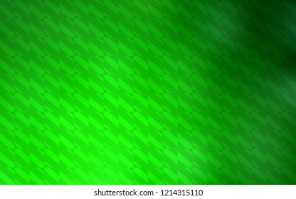 Light Green vector background with straight lines. Shining colored illustration with sharp stripes. Pattern for ads, posters, banners.