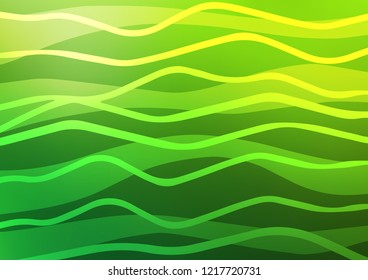 Light Green vector background with straight lines. Glitter abstract illustration with colored sticks. The pattern can be used as ads, poster, banner for commercial.