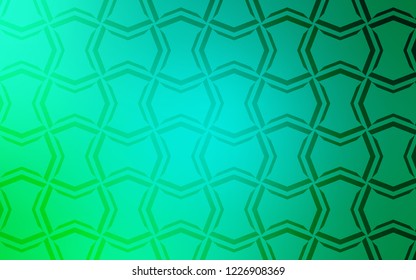 Light Green vector background with straight lines. Shining colored illustration with sharp stripes. Pattern for ads, posters, banners.