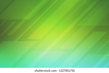 Light Green vector background with straight lines. Lines on blurred abstract background with gradient. Pattern for ads, posters, banners.