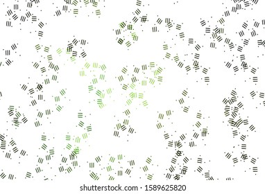 Light Green vector background with straight lines, dots. Lines on blurred abstract background with gradient. Template for your beautiful backgrounds.