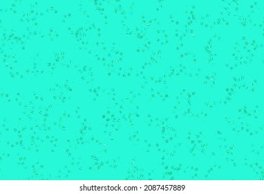 Light Green vector background with straight lines, dots. Glitter abstract illustration with colorful sticks. Template for your beautiful backgrounds.
