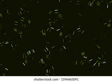 Light Green vector background with stright stripes, dots. Colorful shining illustration with lines on abstract template. Pattern for ads, posters, banners.