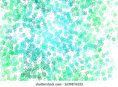 Light Green vector background with stright stripes, dots. Blurred decorative design in simple style with lines. Template for your beautiful backgrounds.