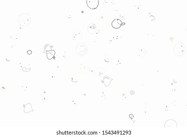 Light Green vector background with tasty food. Glitter abstract sketch with gourmet food. Template for meal cooking in kitchen.