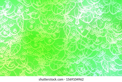Light Green vector background with tasty food. Fast Food on blurred abstract background with colorful gradient. Pattern for ad, booklets, leaflets of restaurants.