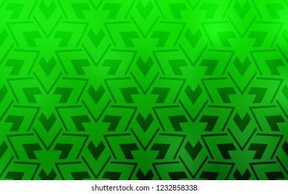 Light Green vector background with triangles, lines. Modern abstract illustration with colorful triangles. Pattern for websites.