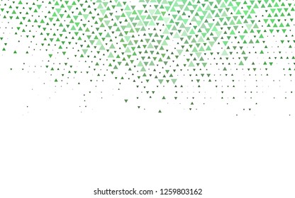 Light Green vector background with triangles. Glitter abstract illustration with triangular shapes. Modern template for your landing page.
