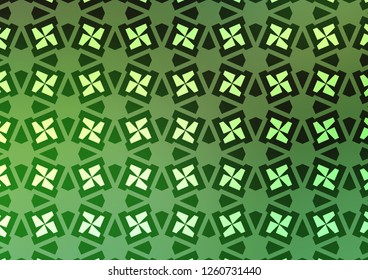 Light Green vector background with triangles, rectangles. Decorative design in abstract style with lines, cubes. Pattern for busines ad, booklets, leaflets