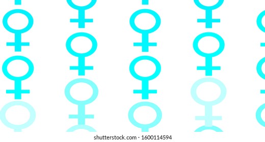Light Green vector background with woman symbols. Abstract illustration with a depiction of women's power. Smart design for your apps.