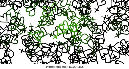 Light Green vector background with woman symbols. Colorful feminism symbols with a gradient in modern style. Best design to show the power of women.