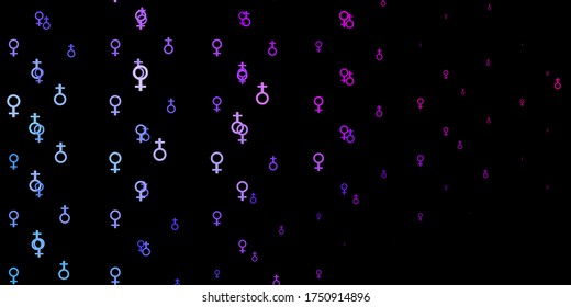 Light Green vector background with woman symbols. Colorful feminism symbols with a gradient in modern style. Simple design for your web site.