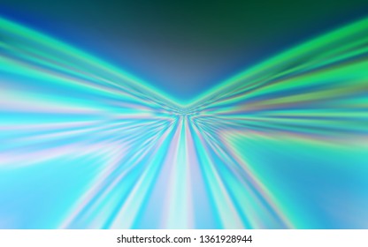 Light Green vector background with wry lines. Creative illustration in halftone style with gradient. Template for cell phone screens.