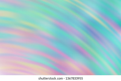 Light Green vector background with wry lines. A circumflex abstract illustration with gradient. Colorful wave pattern for your design.