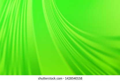 Light Green vector background with wry lines. Modern gradient abstract illustration with bandy lines. Abstract style for your business design.