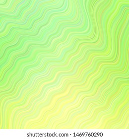 Light Green vector background with wry lines. Colorful illustration in simple style with gradient. Brand new design for your ads, poster, banner.