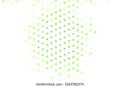 Light Green vector background with wry lines. Creative illustration in halftone style with gradient. Elegant pattern for a brand book.