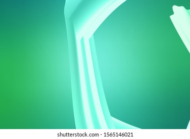 Light Green vector background with wry lines. Geometric illustration in abstract style with gradient.  New composition for your brand book.