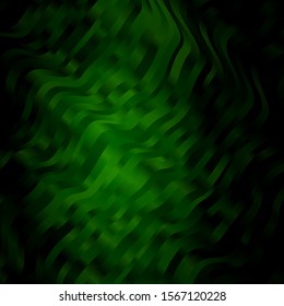 Light Green vector background with wry lines. Illustration in abstract style with gradient curved.  Smart design for your promotions.
