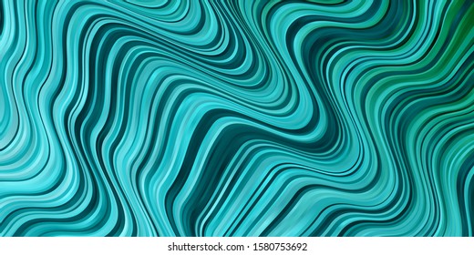 Light Green vector background with wry lines. Illustration in abstract style with gradient curved.  Pattern for websites, landing pages.
